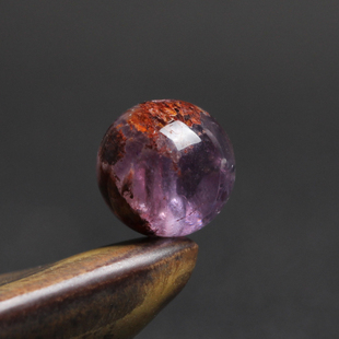 天然紫幽灵紫钛晶散珠半成品DIY水晶手工饰品配件材料串珠单珠