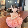 女宝宝1周岁礼服公主，蓬蓬蛋糕裙吊带连衣裙抓周软纱裙女童兔兔裙