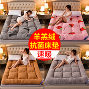 加厚羊羔绒床垫床褥1.5m床，家用榻榻米护垫双人床褥子垫被2x2.2米