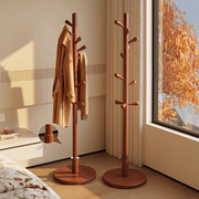 家用实木单杆立式衣帽架落地卧室内置物客厅挂衣服架子简易挂包架