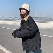 韩系短款羽绒棉衣棉服，女秋冬季外套夹棉小个子，薄款棉袄2023年