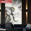 大象马赛克背关景抽墙，简约现代53901客厅，玄过象道背景拼图剪画拼