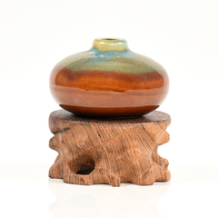 红木根雕摆件奇石头花瓶底座实木紫砂茶壶底座壶垫圆形木质托