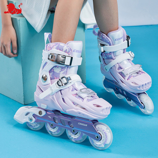 美洲狮儿童溜冰鞋初学者轮滑鞋，专业品牌旱冰鞋男孩女孩滑冰鞋