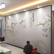 新中式花鸟现代客厅立体墙纸电视，背景墙卧室沙发装饰墙布个性壁画
