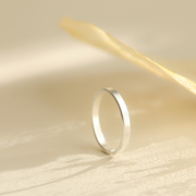 惜物《素年》原创手工s990纯银，戒指简约北欧光面情侣对戒开口可调