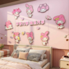 美乐蒂主题婴儿童房间布置创意墙面装饰画小女孩卧室床头背景贴纸