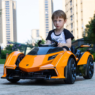 兰博基尼儿童电动车四轮小孩玩具车可坐人婴儿童车宝宝带遥控汽车