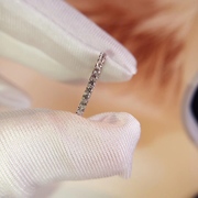 925纯银排钻戒指女时尚个性，小众设计高级感ins潮轻奢满钻食指指环