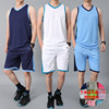 篮球服套装夏季运动服青少年队服浅蓝色宽松球衣男学生定制比赛服