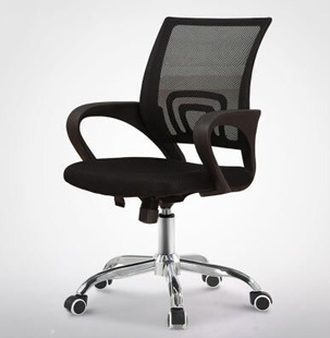 黑色网布升降电脑办公椅子家用现代简约转椅透气职员椅员工座椅
