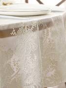 进口圆形桌布防水防油免洗法式蕾丝乳白色塑料，餐桌布圆桌桌布