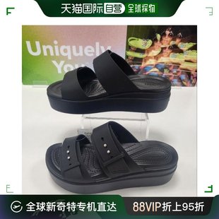 韩国直邮crocs高帮鞋crocshc01低筒坡跟207431-001
