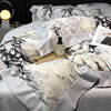 高级感全棉活性印花四件套轻奢简约床单，被套纯棉床笠欧式床上用品