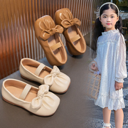 女童皮鞋夏季2023儿童，软底单鞋宝宝，洋气浅口公主鞋配礼服小童