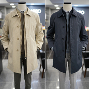 2023年春季basso藏青色，米色纯色商务休闲风衣，两件套外套2色