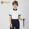 美国PGA 儿童高尔夫服装男童短袖T恤夏季衣服青少年运动童装上衣