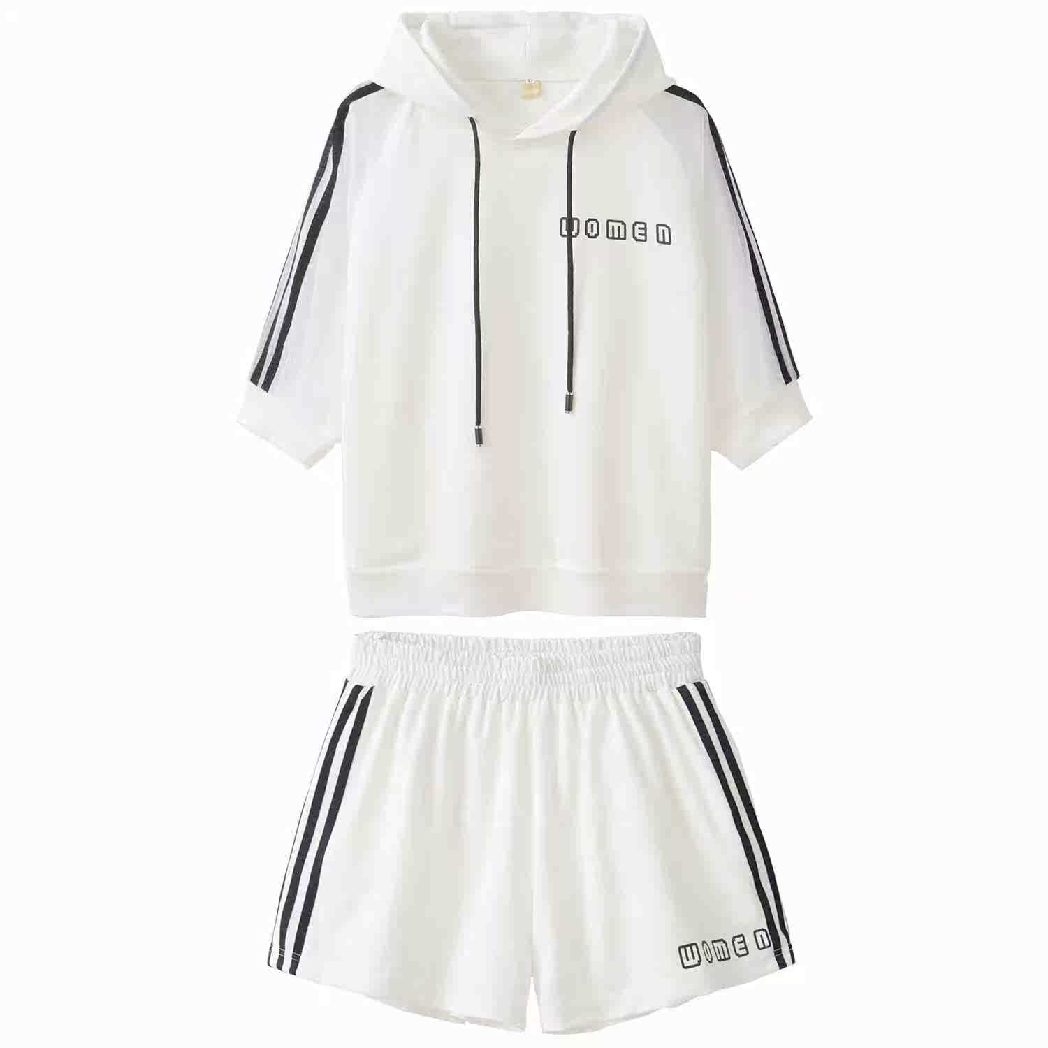 2018新款休闲短袖运动服套装女夏季韩版潮学生宽松时尚短裤两件套|ruв категории Женская одежда, костюм/студенты школьную форму/обмундирования, досуг, спортивный костюм - от Buy2taobao.com для оказания профессиональной услуги покупки агента Taobao