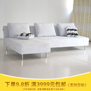 北京紫色沙发订制 L型客厅休闲转角沙发冰花绒多色可选可拆洗