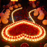蜡烛浪漫惊喜生日求婚创意，布置套餐表白示爱场景装饰室内情人节