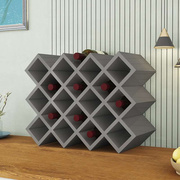 红酒格子架菱形葡萄，酒柜格子壁挂插拼酒叉方格，欧式展示置物架定制