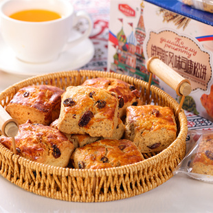俄罗斯风味松饼糕点小面包全麦，蔓越莓饼干好吃的零食西式蛋糕早餐