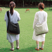 日本制游中川鹿の家族麻の魅力刺绣大旅行包