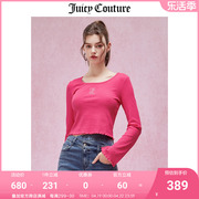 Juicy Couture橘滋T恤女2024春季美式喇叭袖内搭打底长袖上衣