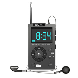 2023亚马逊收音机便携式迷你袖珍收音机手动收音机调频收音机