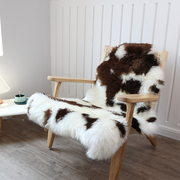 龙沐创意纯羊毛沙发坐垫，藤椅坐垫椅子，垫整张羊皮羊毛垫皮毛一体垫