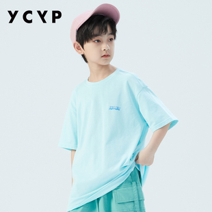 ycyp印花男童短袖t恤儿童装夏季纯棉衣服中大童体恤半袖上衣