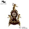 欧式壁炉客厅铜陶瓷座钟工艺品奢华会所天使时钟法式城堡天使钟表