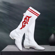 女士蒙古靴成人日常生活演出民族风白红色高筒舞蹈软底练功靴子鞋