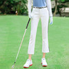 春秋季女士裤子高尔夫球服 九分喇叭裤 弹力运动裤 条纹撞色显瘦