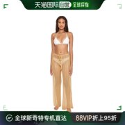 香港直邮潮奢 BECCA 女士 Pants 金色金属感钩花罩衫