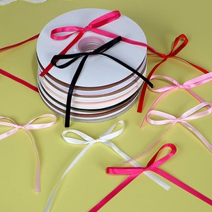 生日蛋糕装饰0.6cm蝴蝶结丝带手工diy花束花艺包花礼物盒打包彩带