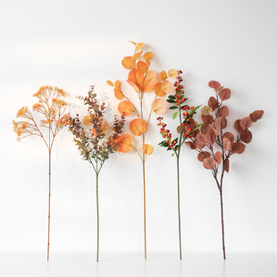 ins北欧仿真植物绢花向日葵树叶，仿真花假花客厅背景墙创意装饰花