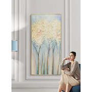 发财树油画现代高级感壁画，客厅挂画沙发，背景墙卧室玄关过道装饰画