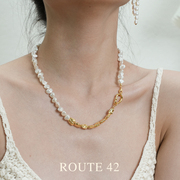 route42法式复古天然巴洛克淡水，珍珠百搭颈，锁骨毛衣项链夸张宫廷