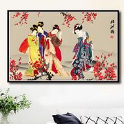 仕女图十字绣2022线绣客厅中国古典美女人物画卧室手工自己绣