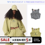 THE GOD PARTICLE时尚潮流徽章背心修身百搭女CHENSHOP设计师品牌