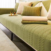 雪尼尔沙发垫子2024冬季沙发盖布现代轻奢防滑皮沙发套罩坐垫