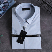 雅戈尔短袖衬衫男灰色商务正装免烫小方领夏款衬衣YSQQ170531HJA