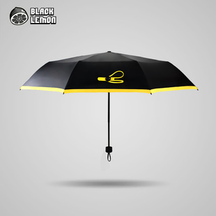 blacklemon黑柠檬双层遮阳伞太阳伞，折叠黑胶防晒小黑伞简约晴雨伞
