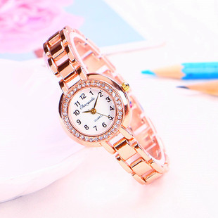 韩版时尚镶钻女士简约手链，手表优雅百搭时装女表学生手表