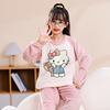 hellokitty女童睡衣儿童秋冬季珊瑚绒套装薄绒女孩大童冬款家居服