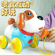 儿童机器狗玩具智能会叫的玩具音乐拉线狗，电动小狗狗男女孩玩具狗