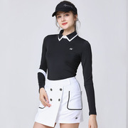 小香风高尔夫球运动服装女装高端衣服套装，夏韩国(夏韩国)上衣短裙女士t恤