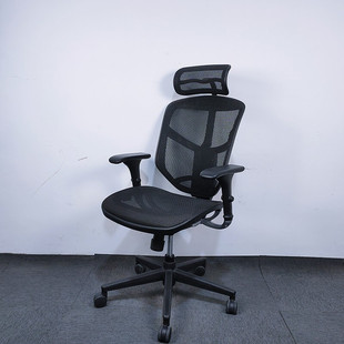 联友金卓会议电脑椅网布人体工学椅午休黑色可升降二手办公椅