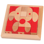 脑立方魔方桌面游戏3D立体方块积木木质拼图六面画儿童益智玩具